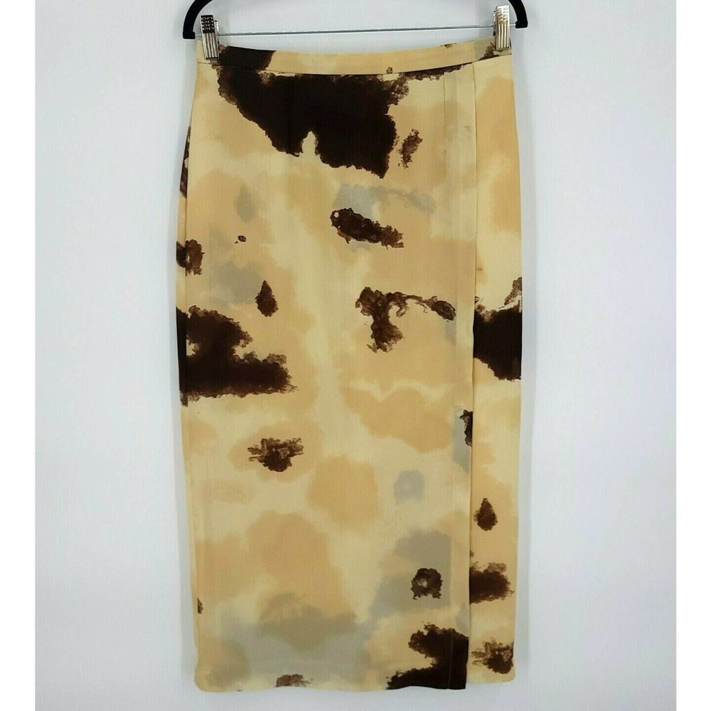 Traffic Made in Ireland Women's SZ 14 Long Skirt Cow Print Western Workwear